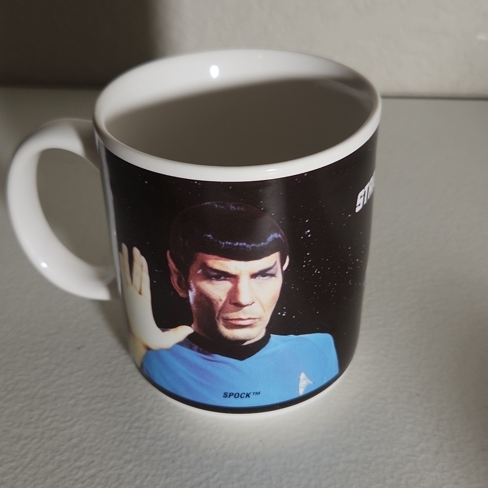 Star Trek Coffee cup Vintage Mug 1993 Kirk Spock MUG coffee cup